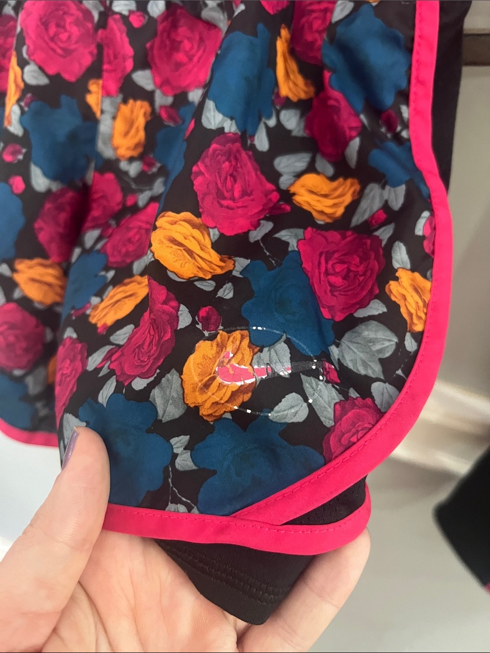Nike Girls’ Floral Three-Piece Active Set in Black, Pink, Blue & Yellow - Picture 5 of 10